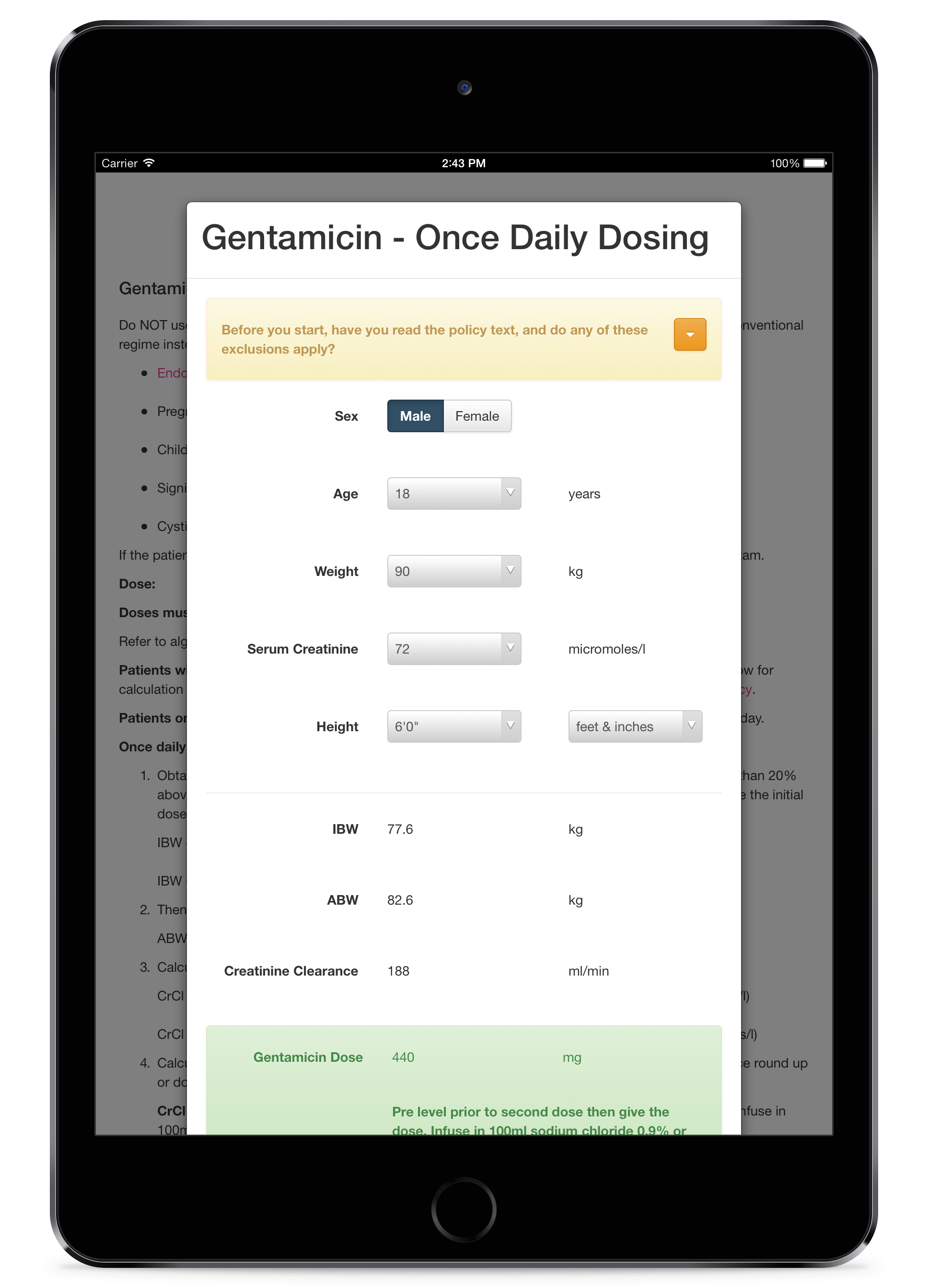 The antibiotic app